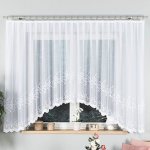 Dekorační oblouková krátká záclona na žabky BAKARO 160 bílá 420x160 cm MyBestHome – Hledejceny.cz