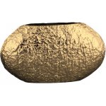 Dekorační oválná tepaná zlatá váza 32 x 8 x 17,5 cm – Hledejceny.cz