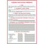 Požární poplachová směrnice plast 0,5mm A3 (420 x 297 mm) – Zboží Mobilmania