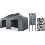 TENTino BIG HEXAGON Nůžkový párty stan 4x6 m /6 noh 17A - ANTRACIT – Sleviste.cz