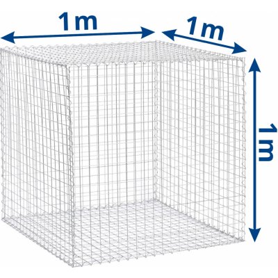 Gabionový koš 1x1x1 m, drát 3 mm, oka 5x5 cm – Zboží Mobilmania