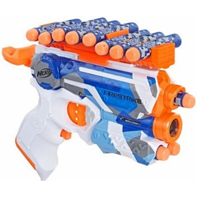 Nerf Elite Firestrike pistole s laserovým zaměřováním modro bílá