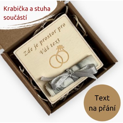PanDatel Malá dárková karta na peníze - SVATBA - Váš text – Zboží Mobilmania