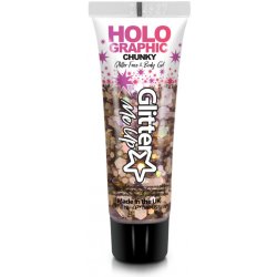 PaintGlow Glitrový gel holografický Golden Girl 12 ml