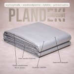 Springros Krycí plachta s oky 3 x 5 m extra silná 210g PE stříbrná PROTECT GA2146-XG – Hledejceny.cz