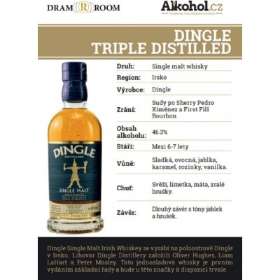 Dingle Triple Distilled 46,3% 0,04 l (holá láhev) – Hledejceny.cz