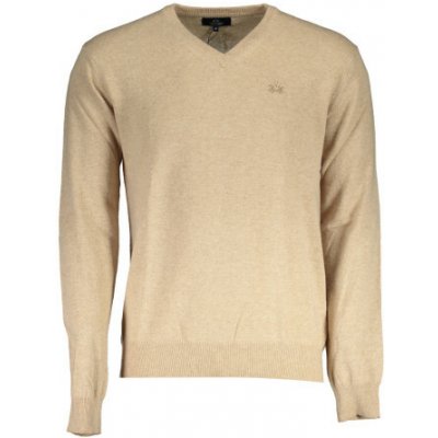 Pánský elegantní svetr s rafinovaným výstřihem béžová – Zbozi.Blesk.cz