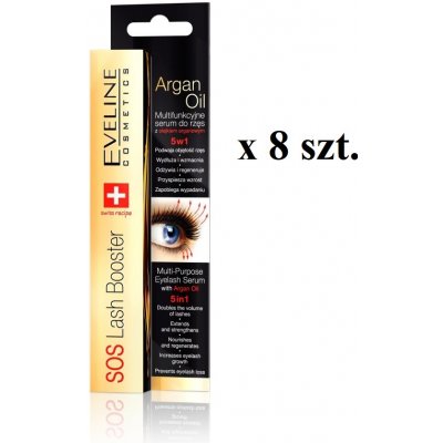 Eveline Cosmetics Sauce Lash Booster s arganovým olejem 5v1 sérum na řasy 8 x 10 ml