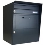Parcel box (schránka na balíky) se schránkou B-017 a opláštěním - nástěnný - RAL 7016 MAT. - ANTRACIT – Sleviste.cz