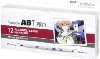 Tombow Oboustranný lihový fix ABT PRO - Manga Set Shonen 12 ks