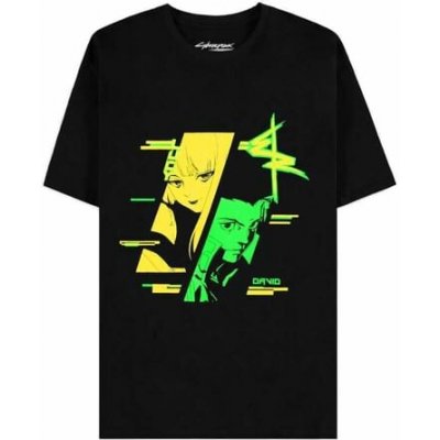 Difuzed Bioworld Europe tričko Cyberpunk: Edgerunners David & Lucy černá – Zboží Dáma