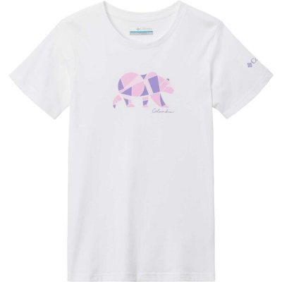 Columbia MISSION LAKE SHORT CRAPHIC SHIRT Dívčí tričko bílá – Zboží Mobilmania