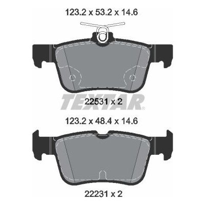 Sada brzdových destiček, kotoučová brzda TEXTAR 2253105 – Sleviste.cz