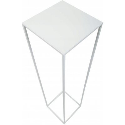 HowHomely STOJAN NA KVĚTINÁČ SIMPLE 100x24x24 cm BÍLÁ – Zboží Dáma
