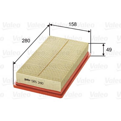 Vzduchový filtr VALEO 585280 – Hledejceny.cz