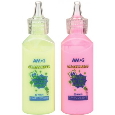 AMOS Barvičky na sklo Amos 22ml zářící ve tmě výběr barev žlutá 1 – Zboží Dáma AMOS Barvičky na sklo Amos 22ml zářící ve tmě výběr barev žlutá 1 – Zboží Dáma
