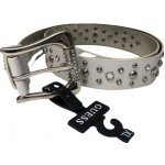 Guess dámský pásek s ozdobnou sponou a kamínky 914106 bílý – Zboží Dáma