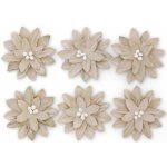 Galeria Papieru Samolepicí papírové květiny - Dalia, béžové, 6 ks – Zboží Dáma