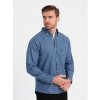 Pánská Košile Ombre džínová košile slim fit OM-SHDS-0116 modrá