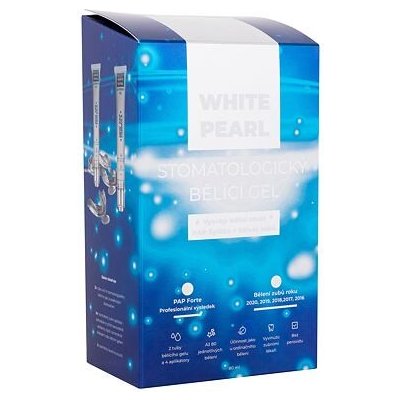 White Pearl PAP Dental Whitening Gel sada bělicí gel s dávkovačem 2 x 40 ml + tvarovatelný aplikátor 4 ks – Zbozi.Blesk.cz