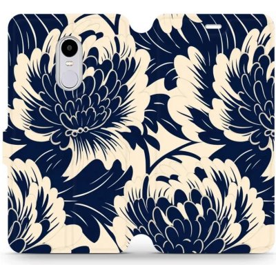 Mobiwear - Xiaomi Redmi Note 4 Global - VA40S Modré a béžové květy – Zboží Mobilmania