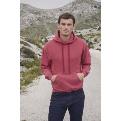 Fruit of THE LOOM CLASSIC HOODED SWEAT HEATHER GREY