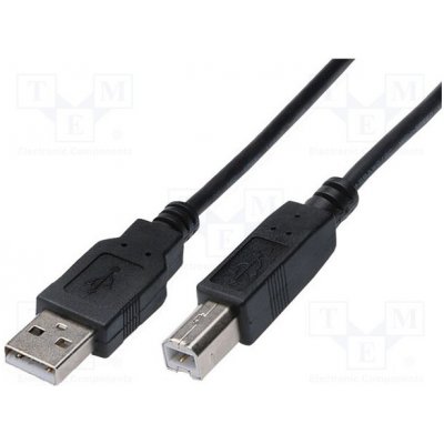 Digitus AK-300102-010-S USB 2.0, USB A vidlice, USB B vidlice, niklovaný, 1m, černý – Zboží Mobilmania