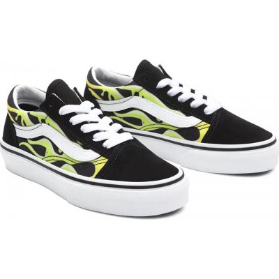 Vans Old Skool Junior slime flame black true white – Hledejceny.cz