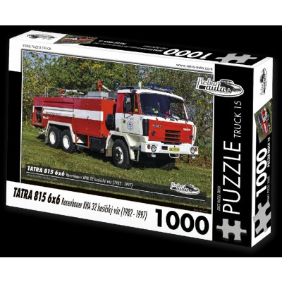 RETRO-AUTA TRUCK č.15 Tatra 815 6x6 Rosenbauer KHA 32 hasičský vůz 1982-1997 1000 dílků – Zboží Mobilmania