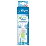 Dr. Brown's kojenecká láhev Options Narrow + anti Colic plastová bílá se silikonovým dudlíkem level 1 1 ks 120 ml – Zboží Mobilmania