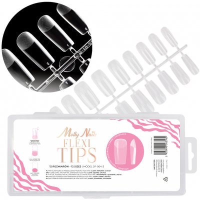 Molly Nails Gelové Flexi tipy square na prodloužení nehtů 240 ks – Hledejceny.cz