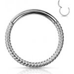 Šperky4U piercing segment kruh vroubkvaný K1042-1010 – Zboží Dáma