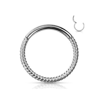 Šperky4U piercing segment kruh vroubkvaný K1042-1010 – Zboží Dáma