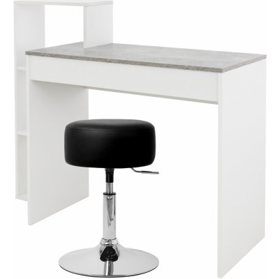 ML-Design psací stůl se stoličkou, 110x72x40 cm, bílý/šedý