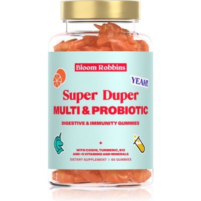 Bloom Robbins MULTI & PROBIOTIC žvýkací pastilky gumíky jednorožci 60 ks – Hledejceny.cz