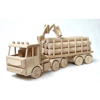 Ceeda CAVITY Dřevěné nákladní auto TIRÁK s KLÁDAMI obrovský 70 cm