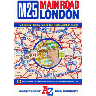 Collins mapa Main Road London M 25, 1:64 t.