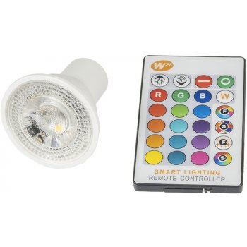 T-LED LED žárovka RGBW GU10 5W 60° RGB + Teplá bílá