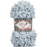 Alize Příze Puffy FINE 500 sv. šedá – Zboží Dáma