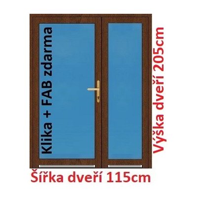 Soft Dvoukřídlé vchodové 3/3 sklo bílá 115 x 205 cm – Hledejceny.cz