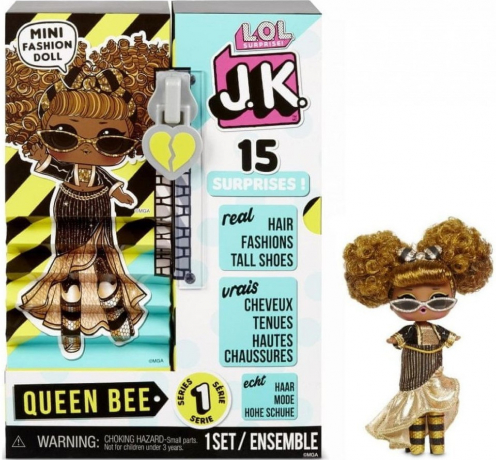 L.O.L. Surprise! J.K. Queen Bee set s doplňky 15 překvapení 1.serie