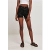 Dámské šortky Urban Classics kraťasy Ladies Organic Stretch Denim 5 Pocket Shorts black washed