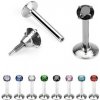 Piercing Šperky4U piercing do brady labreta kamínek LB01122-K