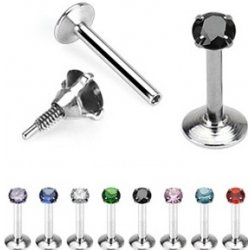 Šperky4U piercing do brady labreta kamínek LB01122-G