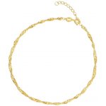 Olivie Stříbrný řetízek na nohu singapore gold 7639 – Zboží Dáma