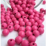 Detoa dřevěné korálky středně růžové 8 mm 10 ks – Zboží Mobilmania