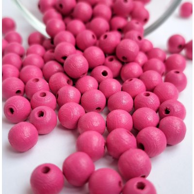 Detoa dřevěné korálky středně růžové 8 mm 10 ks – Zboží Mobilmania