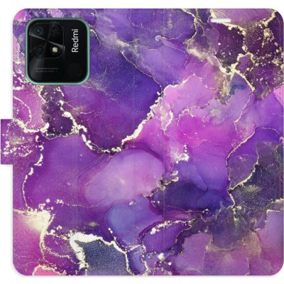 Pouzdro iSaprio Flip s kapsičkami na karty - Purple Marble Xiaomi Redmi 10C – Zboží Mobilmania