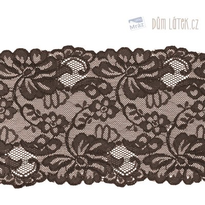 Elastická krajka hnědá, 150 mm – Zboží Mobilmania