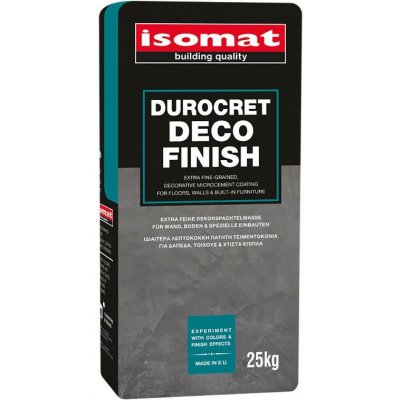 ISOMAT DUROCRET–DECO FINISH Mikrocementová dekorativní jemně zrnitá stěrka, sv. šedá, 25 kg – HobbyKompas.cz